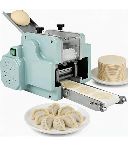 Amazon.com: YIYIBYUS 商用餃子皮機,自動餃子皮機電動餃子機餛飩包裝